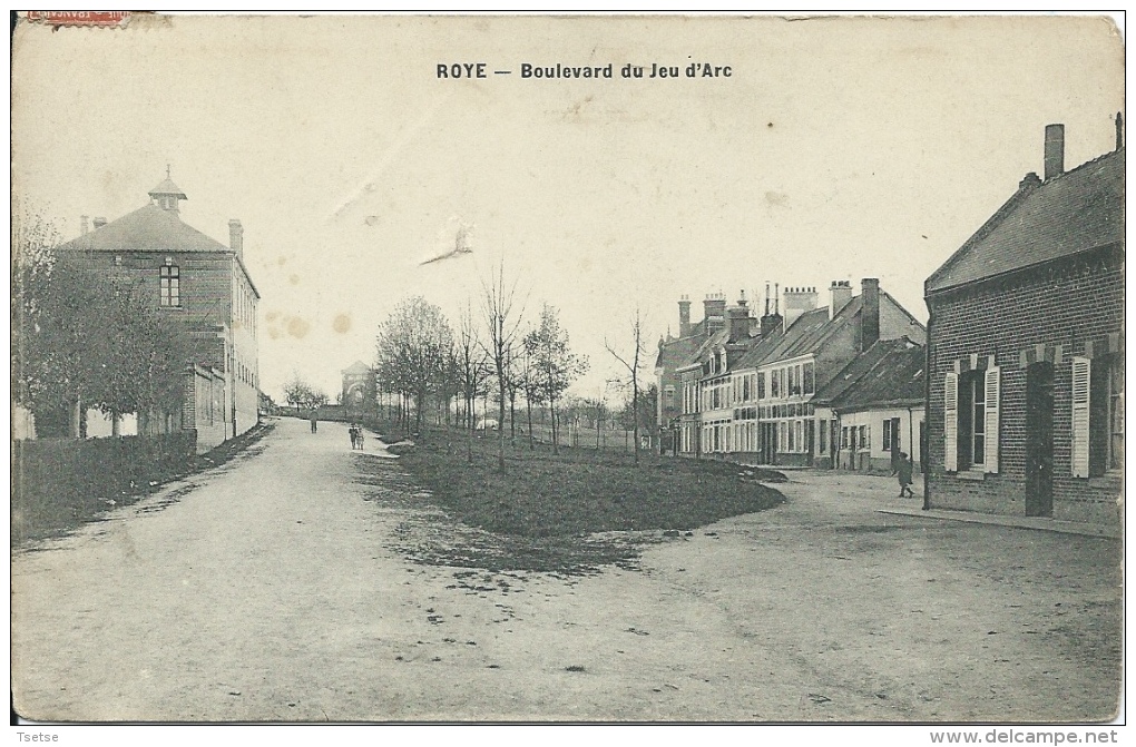 Roye - Boulevard Du Jeu D'Arc - 1914 ( Voir Verso ) - Roye