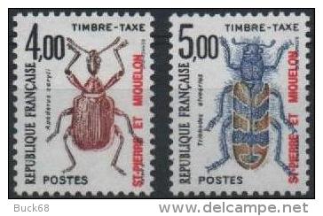 SAINT-PIERRE-ET-MIQUELON SPM  Taxe 90 Et 91 ** Insectes (CV 5 €) 1986 - Timbres-taxe