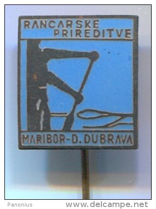 Rowing, Kayak, Canoe - MARIBOR, Slovenia, Enamel Pin, Badge - Rowing