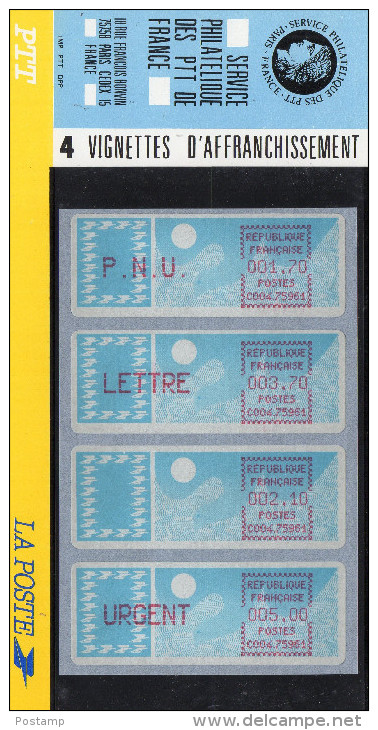 Pochette 4 Vignettes D'affranchissement Neuves****  Sous Le Blister D'origine PTT - 1985 « Carrier » Paper