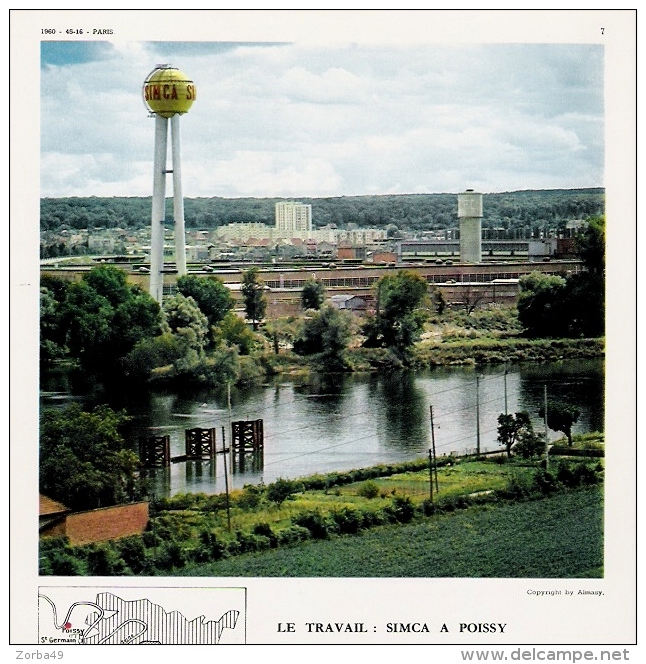 POISSY Usine Simca 1960 - Non Classés