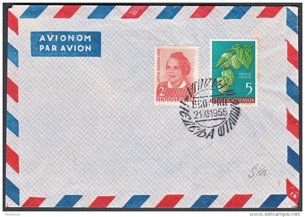 Yugoslavia 1955, Airmail Cover  W./ Special Postmark "Belgrade" Ref.bbzg - Luftpost