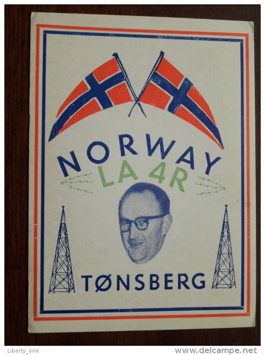NORWAY ( LA 4R ) Tonsberg CB Radio - Wilh. Ingart Carlsen 1956 ( Zie Foto Voor Details ) - Radio Amateur