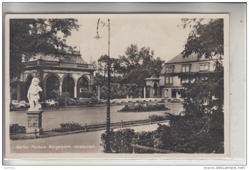 1000 BERLIN - PANKOW, Bürgerpark - Restaurant, 1933 - Pankow