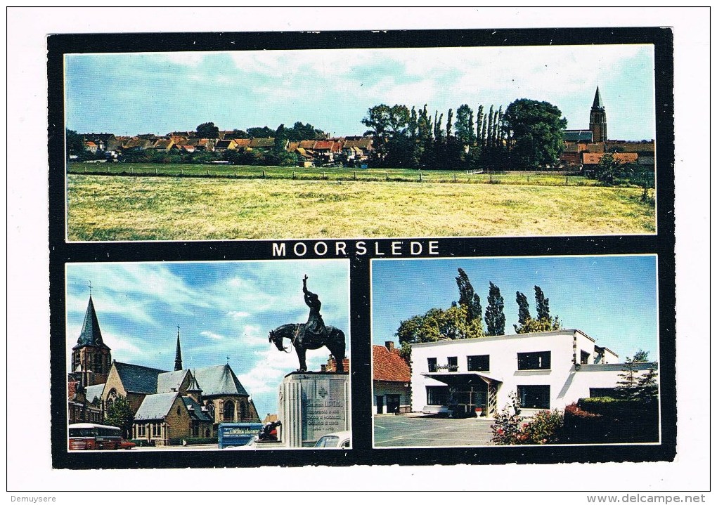 22954 Moorslede - Panorama - Kerk Met Standbeeld Van Pater Lievens - Westhove - Moorslede