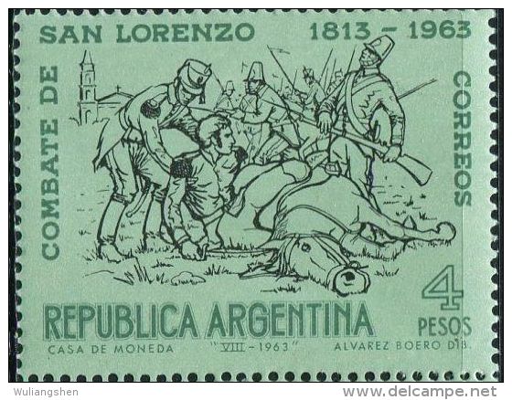 GA0450 Argentina 1963 Battle Of San Lorenzo 1v MNH - Nuevos