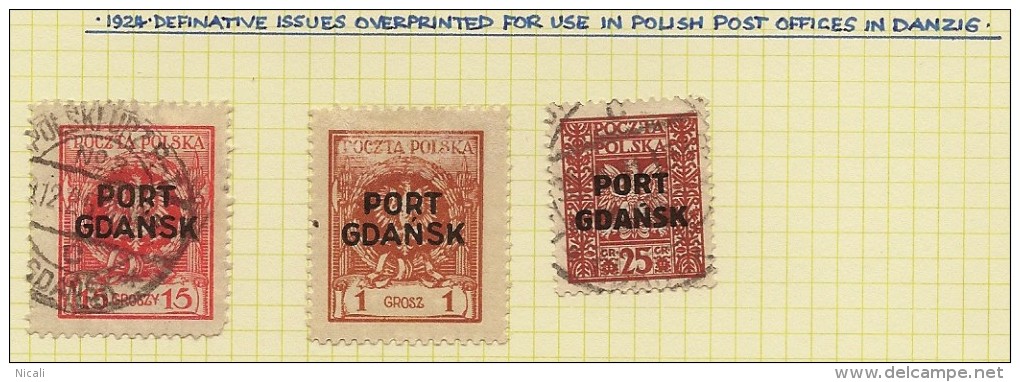 POLISH DANZIG 1924 SG R1-24 M+U QW1431 - Port Gdansk