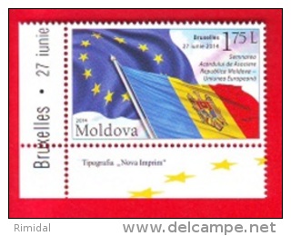 Moldova, Single Stamp, Moldova - EU Association, 2014 - EU-Organe