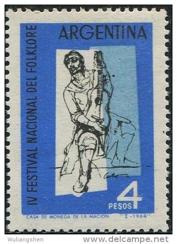 GA0478 Argentina 1964 Folk Song Festival Singers 1v MNH - Neufs