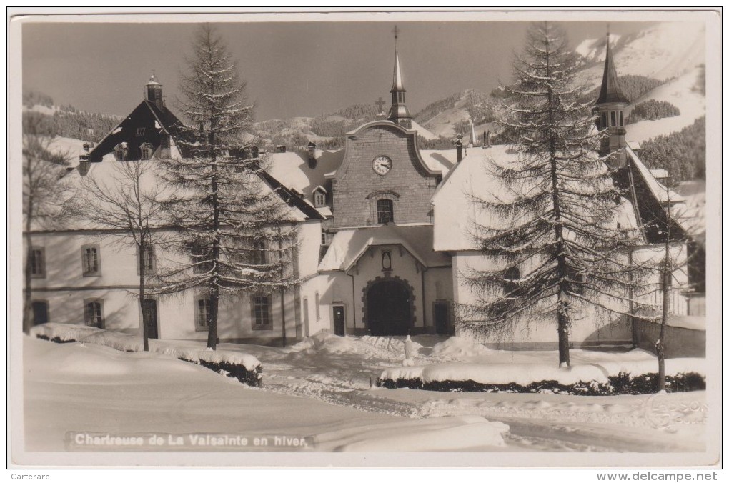 SUISSE,HELVETIA,SWISS,SWI TZERLAND,SVIZZERA,FRIBOUR G,MONASTERE DES MOINES CHARTREUX,valsainte,HIVER ,CERNIAT - Cerniat 