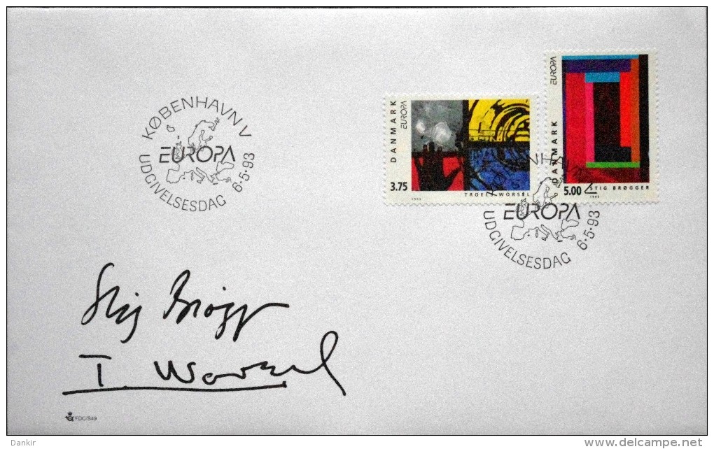 Denmark 1993 EUROPA Minr.1052-53   FDC ( Lot 2111) - FDC