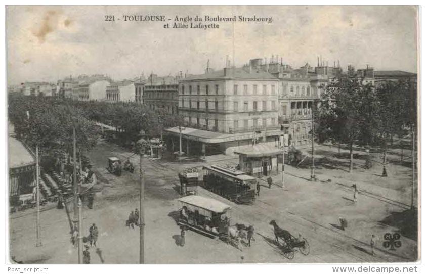 Toulouse Angle Du Boulevard Strasbourg Et Allée Lafayette - Tramway + Trolleybus - Toulouse