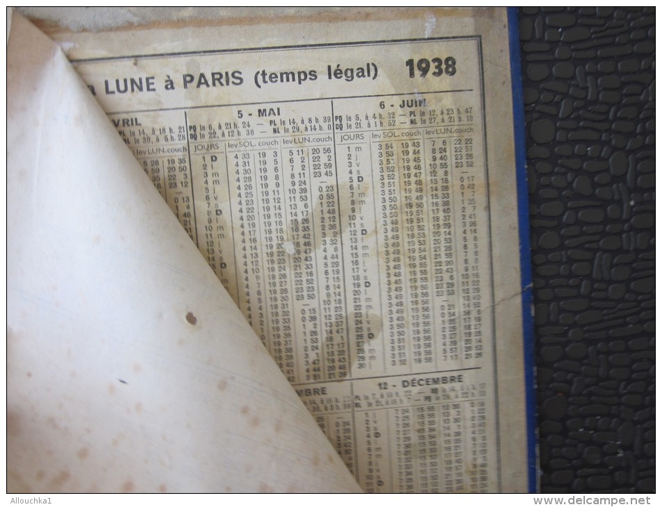 1938 Calendrier Almanach Des PTT Des Postes Et Télégraphes Grand Format Une Matinée De Chasse Chien Chasseur - Big : 1921-40