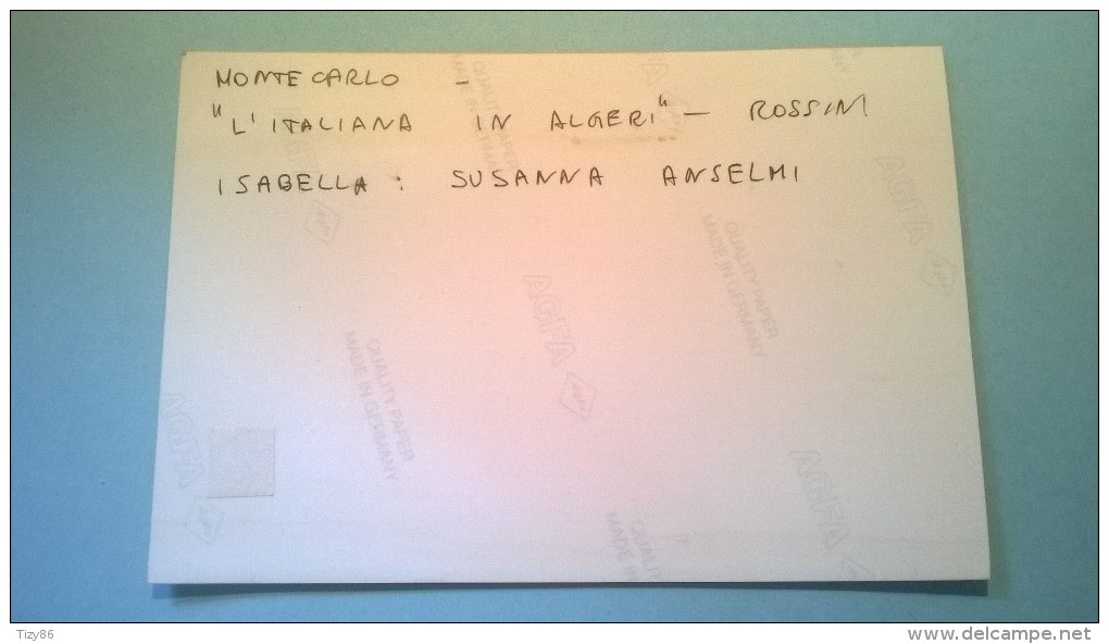 Susanna Anselmi (Isabella, "L'Italiana In Algeri"- Rossini- Montecarlo) - Foto E Autografo Originali - Beroemde Personen