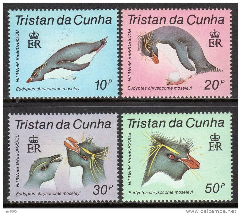 TRISTAN DA CUNHA. 1987 ROCKHOPPER PENGUINS SET MNH. - Tristan Da Cunha