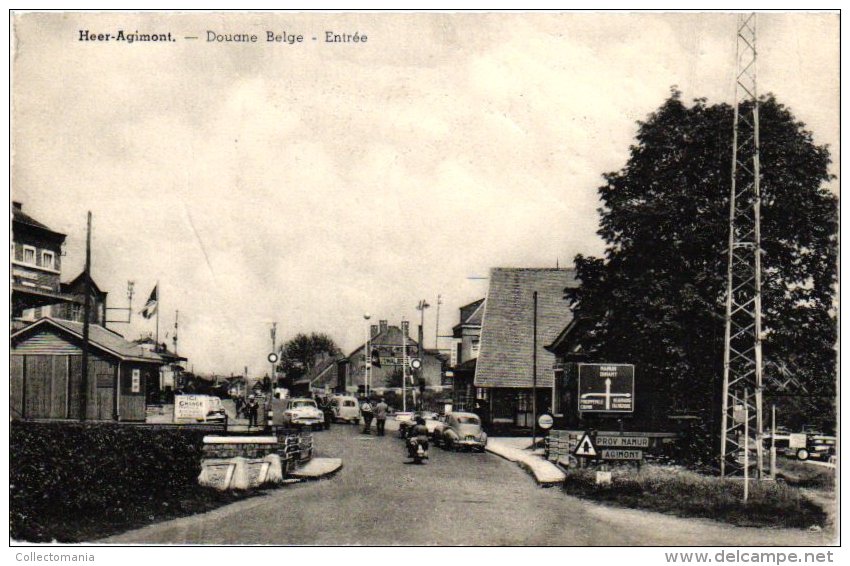 LIEGE 5 CP Heer Agimont Hôtel Franco Belge  Souvenir  Café Le Paradou  Frontière Belge Douane  Belge - Other & Unclassified