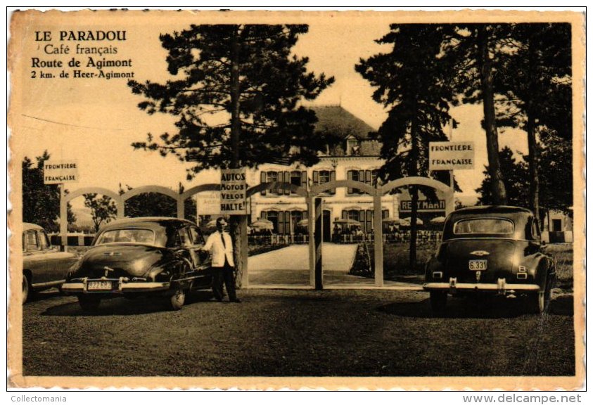 LIEGE 5 CP Heer Agimont Hôtel Franco Belge  Souvenir  Café Le Paradou  Frontière Belge Douane  Belge - Other & Unclassified