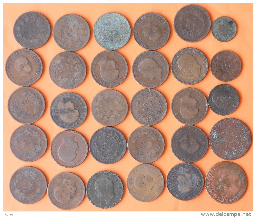 PORTUGAL        30 COINS - 2 Scans -  (Nº07998) - Vrac - Monnaies