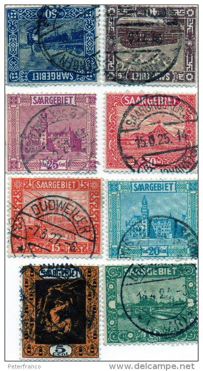 B - 1922 Sarre - Vedute - Used Stamps