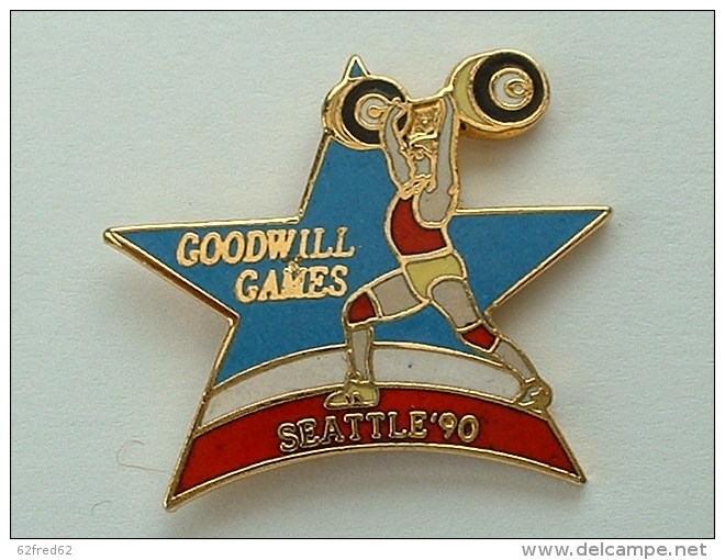 Pin´s GOODWILL GAMES - SEATTLE 90 - HALTEROPHILIE - Gewichtheffen