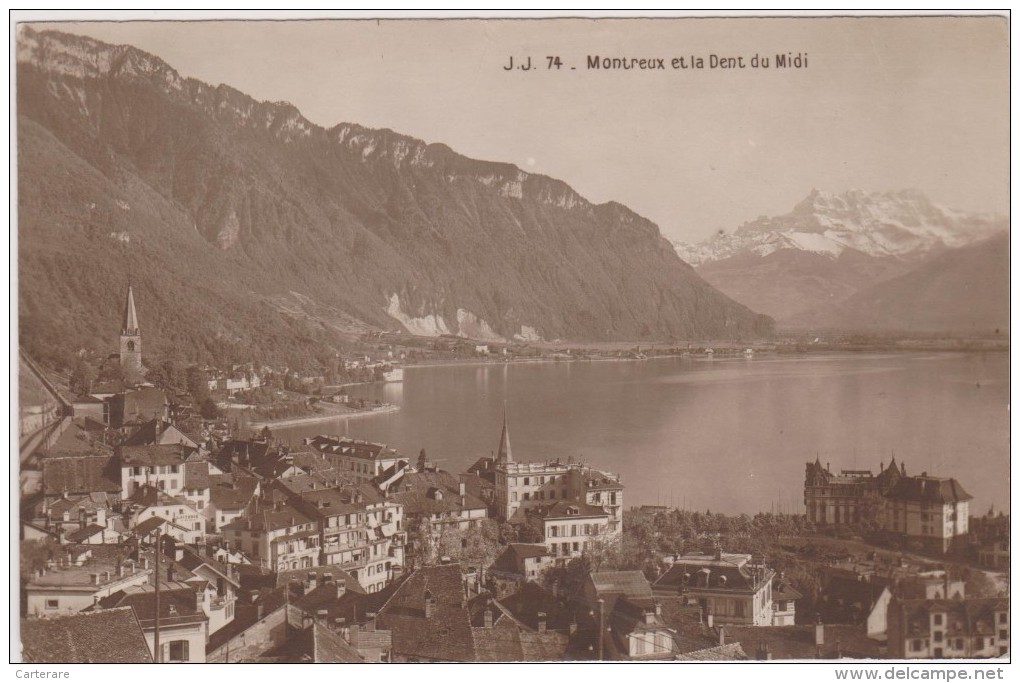 SUISSE,SWITZERLAND,SWISS, HELVETIA,SCHWEIZ,SVIZZERA   ,VAUD,MONTREUX EN 1916,riviera Pays D´enhaut,lac - Montreux