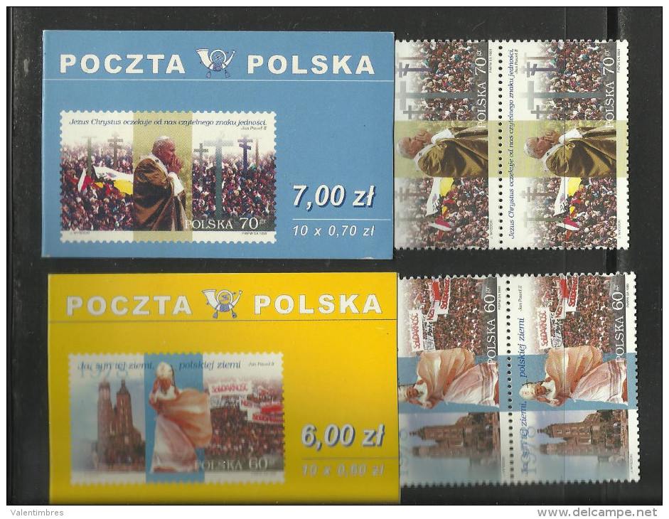 Carnet Booklet Markenheftchen Pologne Polen Poland 73/74  Pape Pope Papste  Jean Paul II - Booklets