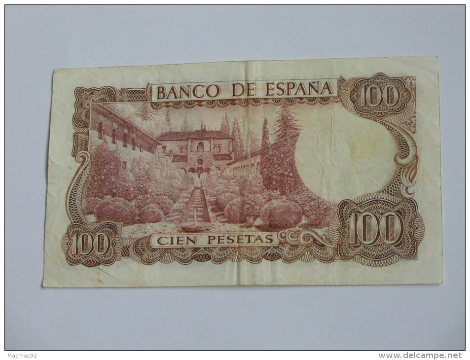 100 Pesetas - Cien Pestas - ESPAGNE-  17.11.1970 El Banco De ESPANA **** EN ACHAT IMMEDIAT **** - 1000 Pesetas