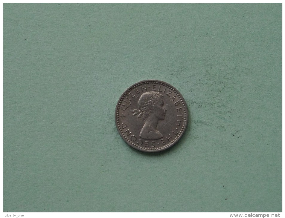 1958 - SIX Pence / KM 26.2 ( Uncleaned / For Grade, Please See Photo ) ! - Nouvelle-Zélande