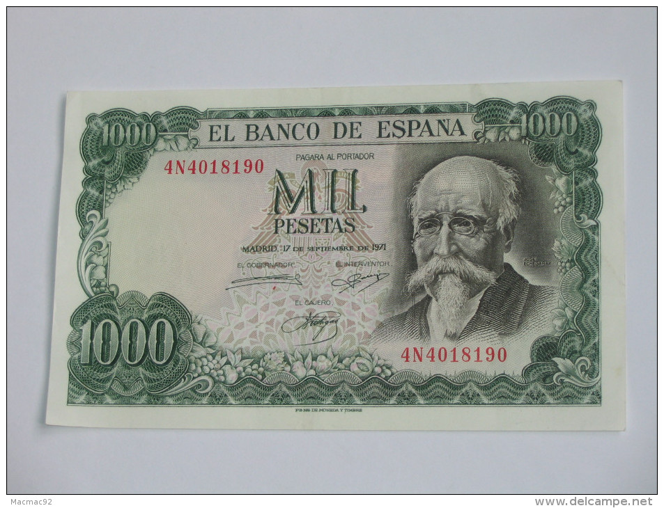 1000 Pesetas - Mil Pestas - UNC !!!! - ESPAGNE-  17.09.1971. El Banco De ESPANA **** EN ACHAT IMMEDIAT **** - 1000 Pesetas