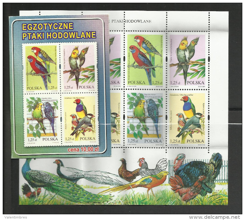 Carnet Booklet Markenheftchen Pologne Polen Poland 246 Oiseaux Perroquets Perruches Parrot Papagei Papagayo - Booklets
