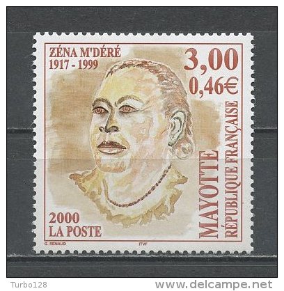 MAYOTTE 2000  N° 89 ** Neuf = MNH Superbe Célébrités Zéna M"Déré Celebritie - Unused Stamps