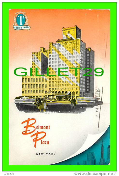 NEW YORK CITY, NY - BELMONT PLAZA , LEXINGTON AVE - A TISH HOTEL - TRAVEL IN 1957 - - Cafés, Hôtels & Restaurants