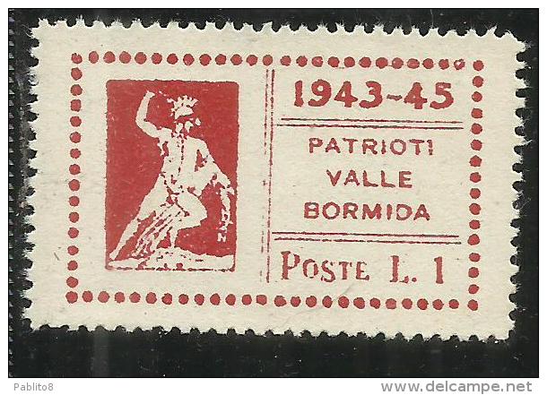 CLN VALLE BORMIDA 1945 TESEO LIRE 1 MNH - Nationales Befreiungskomitee