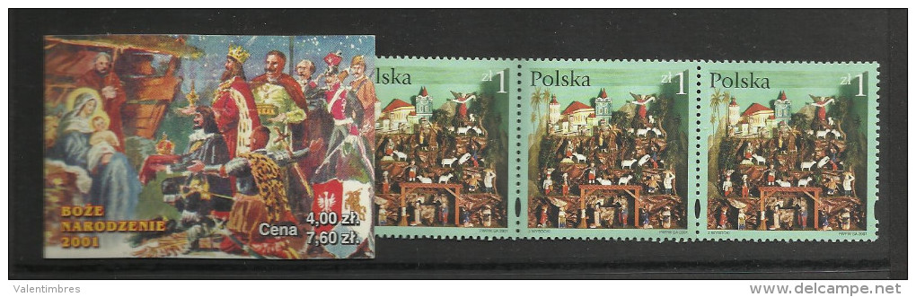 Carnet Booklet Markenheftchen Pologne Polen Poland 159 Vierge Madone Enfant Jésus  Noel Christmas Natale 2001 - Booklets