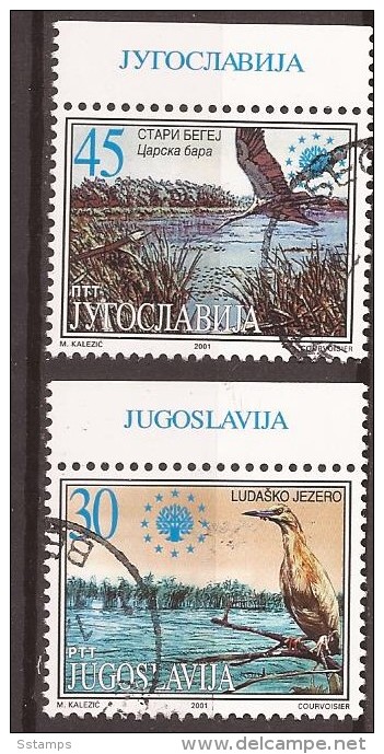 2001  3034-35  EUROPA WWF   JUGOSLAVIJA JUGOSLAWIEN JUGOSLAVIA EUROPA BIRDS  PROTECTION NATURE  USED - Used Stamps