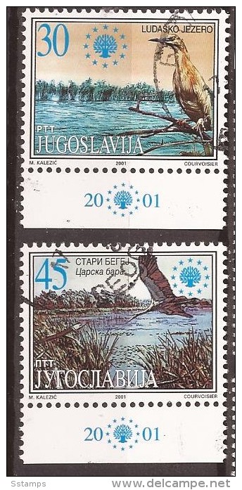 2001  3034-35  EUROPA WWF   JUGOSLAVIJA JUGOSLAWIEN JUGOSLAVIA EUROPA BIRDS  PROTECTION NATURE  USED - Used Stamps