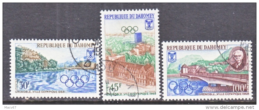 DAHOMEY  241-3  (o)   WINTER OLYMPICS - Hiver 1968: Grenoble