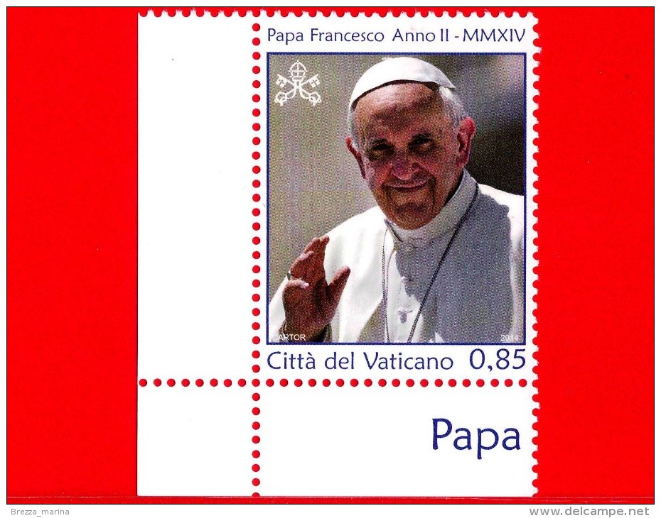 Nuovo - MNH - VATICANO - 2014 - Papa Francesco - Anno II - 0,85 € • Ritratto - Unused Stamps