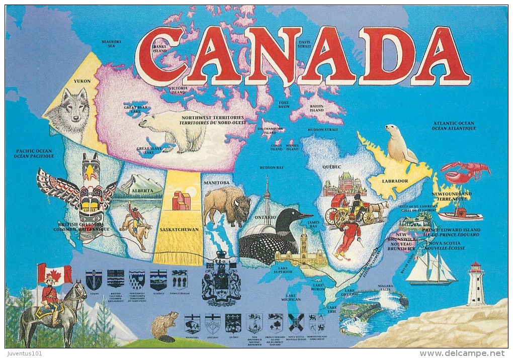 CPSM Canada-Carte   L1701 - Cartes Modernes