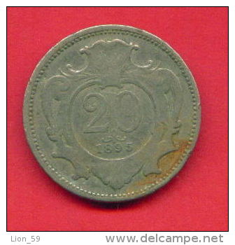 F3293A / - 20 Heller  - 1895  -  Austria Osterreich Autriche - Coins Munzen Monnaies Monete - Austria