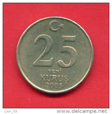 F3472A / -  25 Kurus -  2005  -  Turkey Turkije Turquie Turkei  - Coins Munzen Monnaies Monete - Turkije