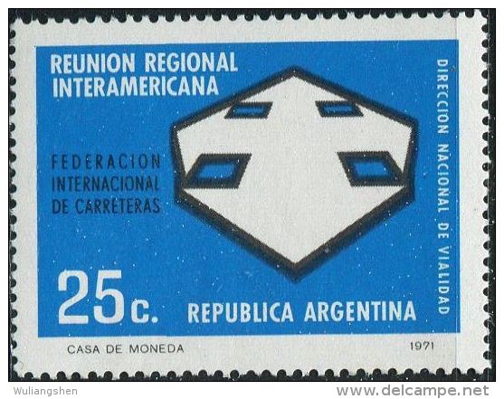 GA0585 Argentina 1971 Crossroads International Association Of Road Construction 1v MNH - Ongebruikt