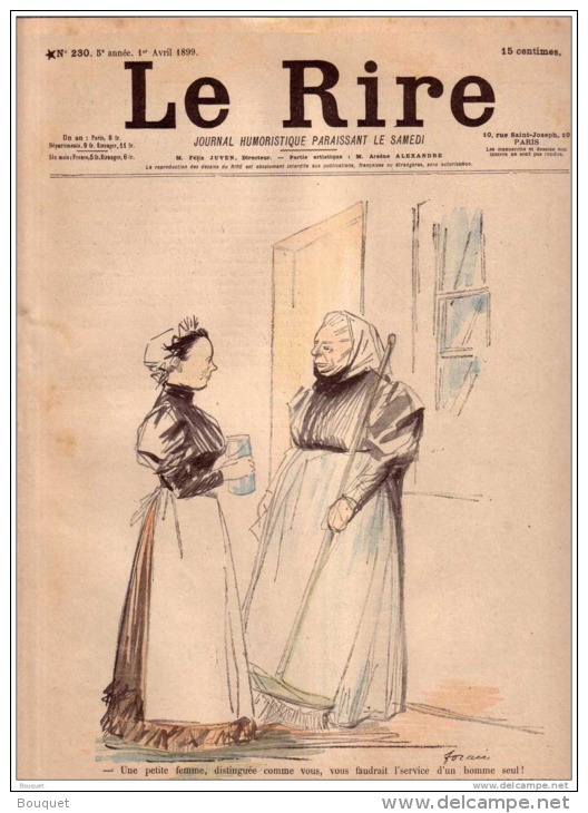 REVUE LE RIRE - AVRIL 1899 -  N° 230 - FIGURES PARISIENNES - MR MOUNET SULLY -  ILLUSTREE PAR FORAIN , CAPPIELLO - Revues Anciennes - Avant 1900