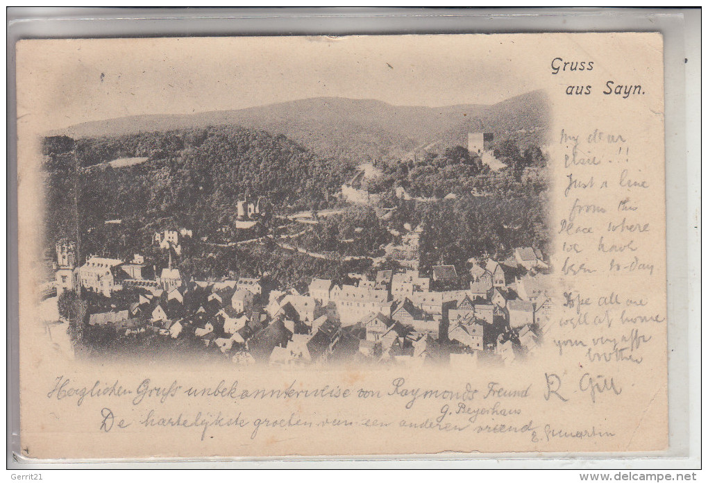 5413 BENDORF - SAYN, Gruss Aus..., , Ca. 1905, Kl. Knick - Bendorf