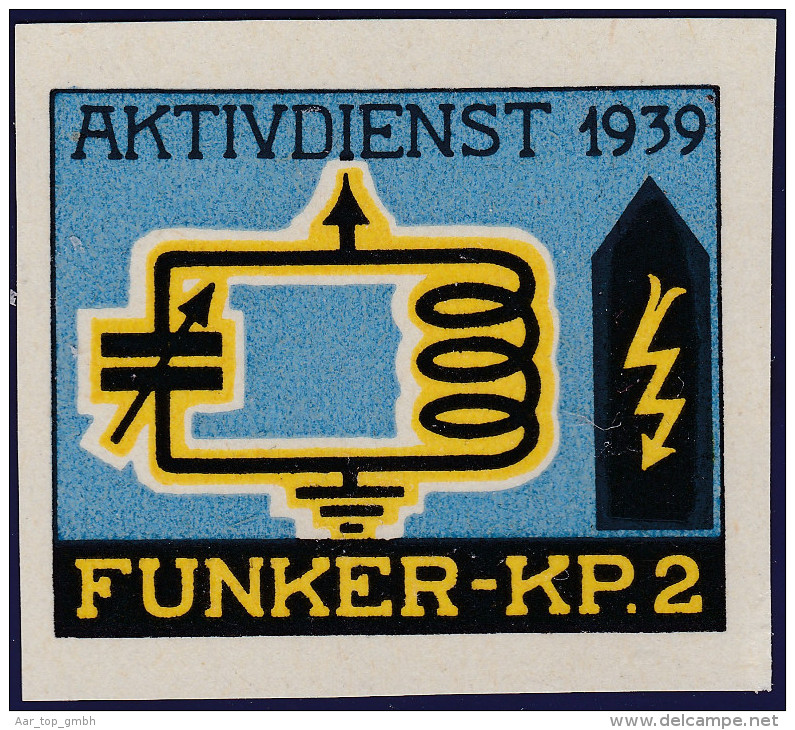 Schweiz Soldatenmarken 1939 Funker -KP.2 * Falz Blau - Vignettes