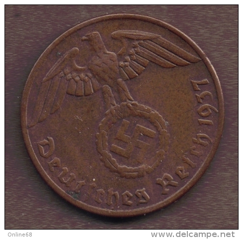 DEUTSCHES REICH 1 REICHSPFENNIG 1937 A - 1 Reichspfennig