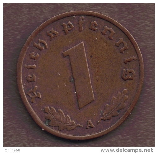 DEUTSCHES REICH 1 REICHSPFENNIG 1937 A - 1 Reichspfennig