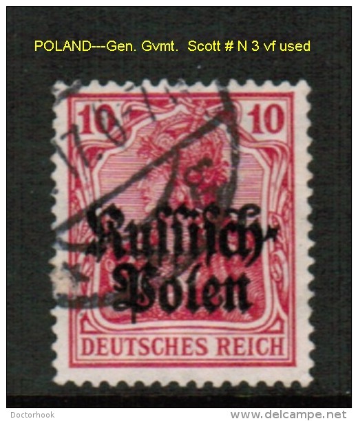 POLAND---GENERAL GOVERNMENT    Scott  # N 3 VF USED - General Government