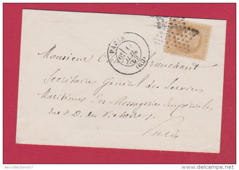 Enveloppe //  Corps Législatif //  Pour Paris //  14 Juillet 1869 - 1849-1876: Classic Period