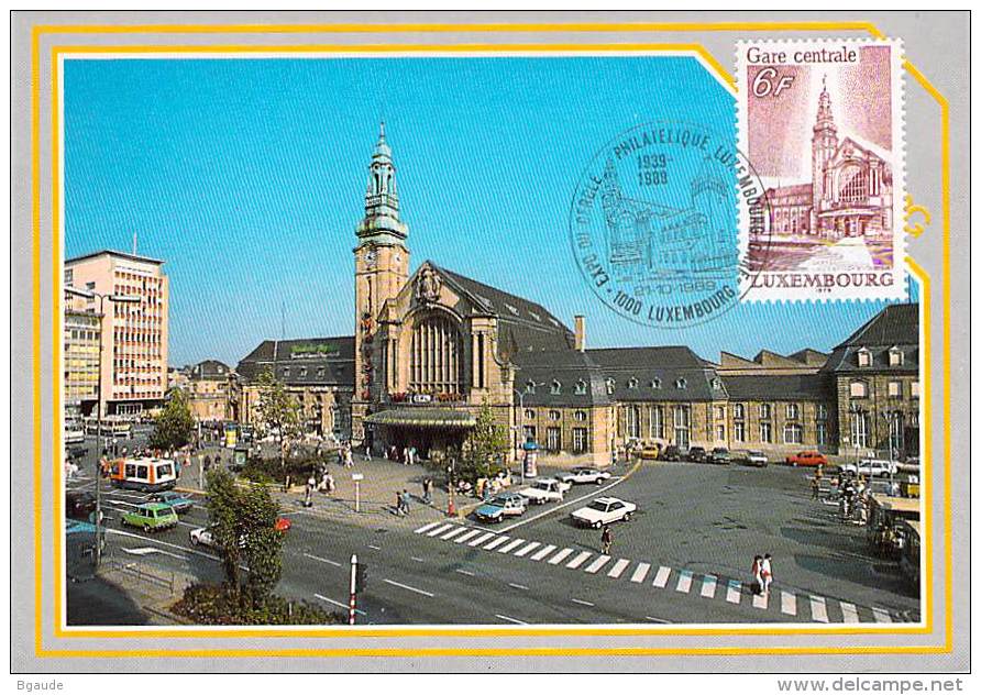 LUXEMBOURG  CARTE Philatelique  NUM-YVERT 936 GARE TRAIN CHEMIN DE FER - Maximum Cards